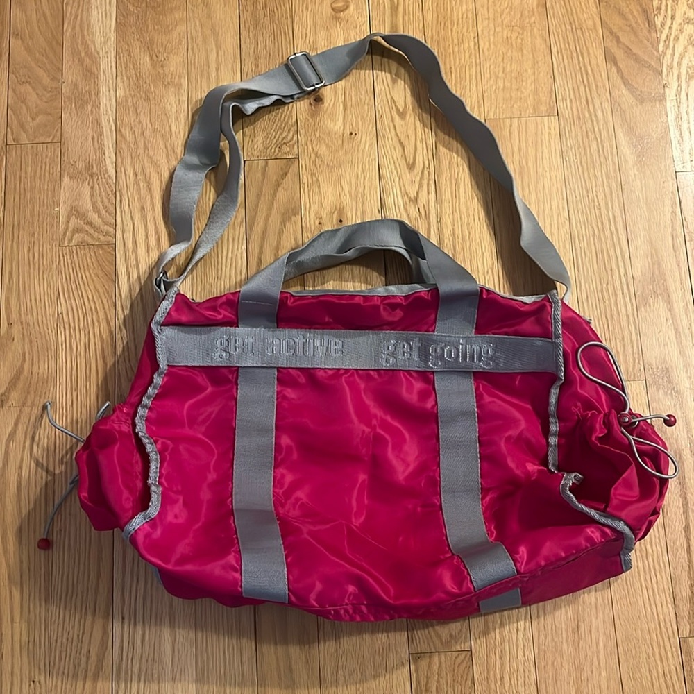 Old Navyy duffel style pink gym bag